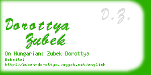 dorottya zubek business card